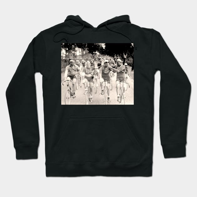 Tour De France Vintage Bicycle Racing Photo Print Hoodie by posterbobs